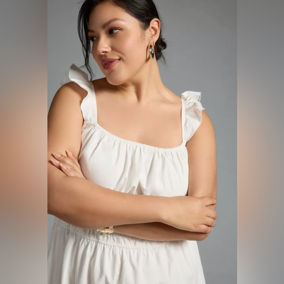 Anthropologie Moon River Square-Neck A-Line Dress 100% Cotton - Picture 8 of 14